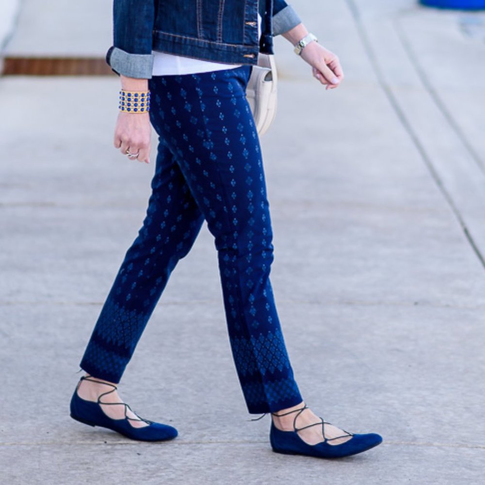 GAP Skinny Ankle Navy Diamond - 8R